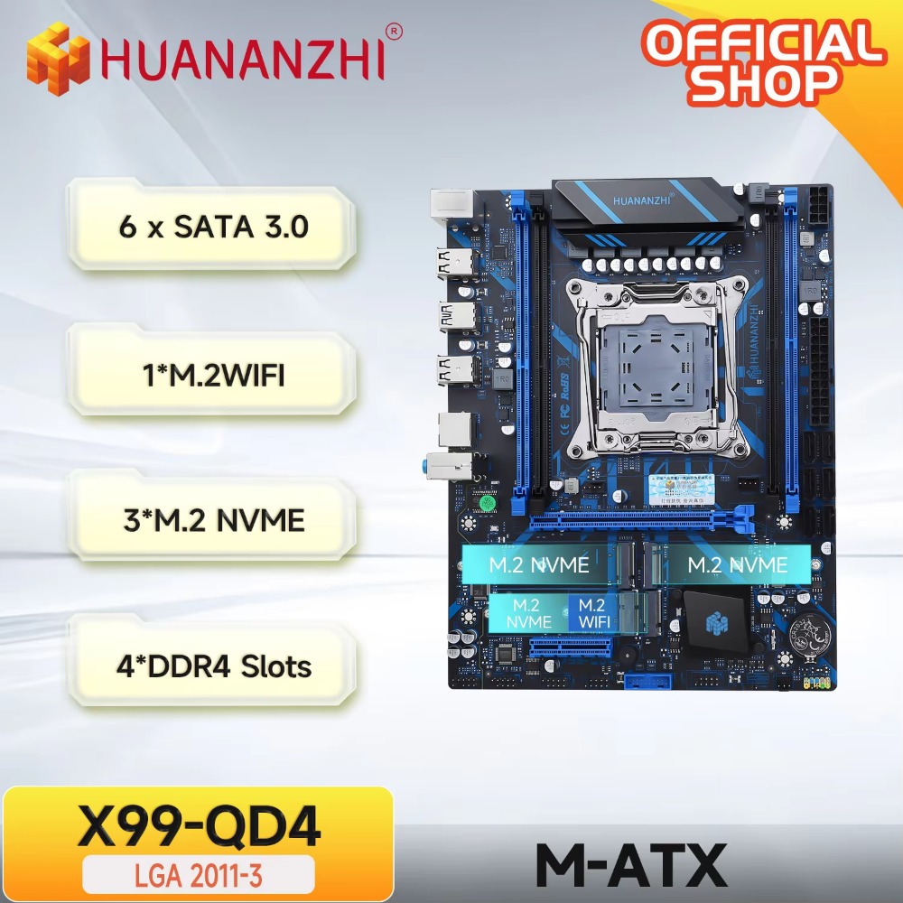 E5 2696 V3 - Placa-mãe HUANANZHI X99 QD4 LGA 2011-3