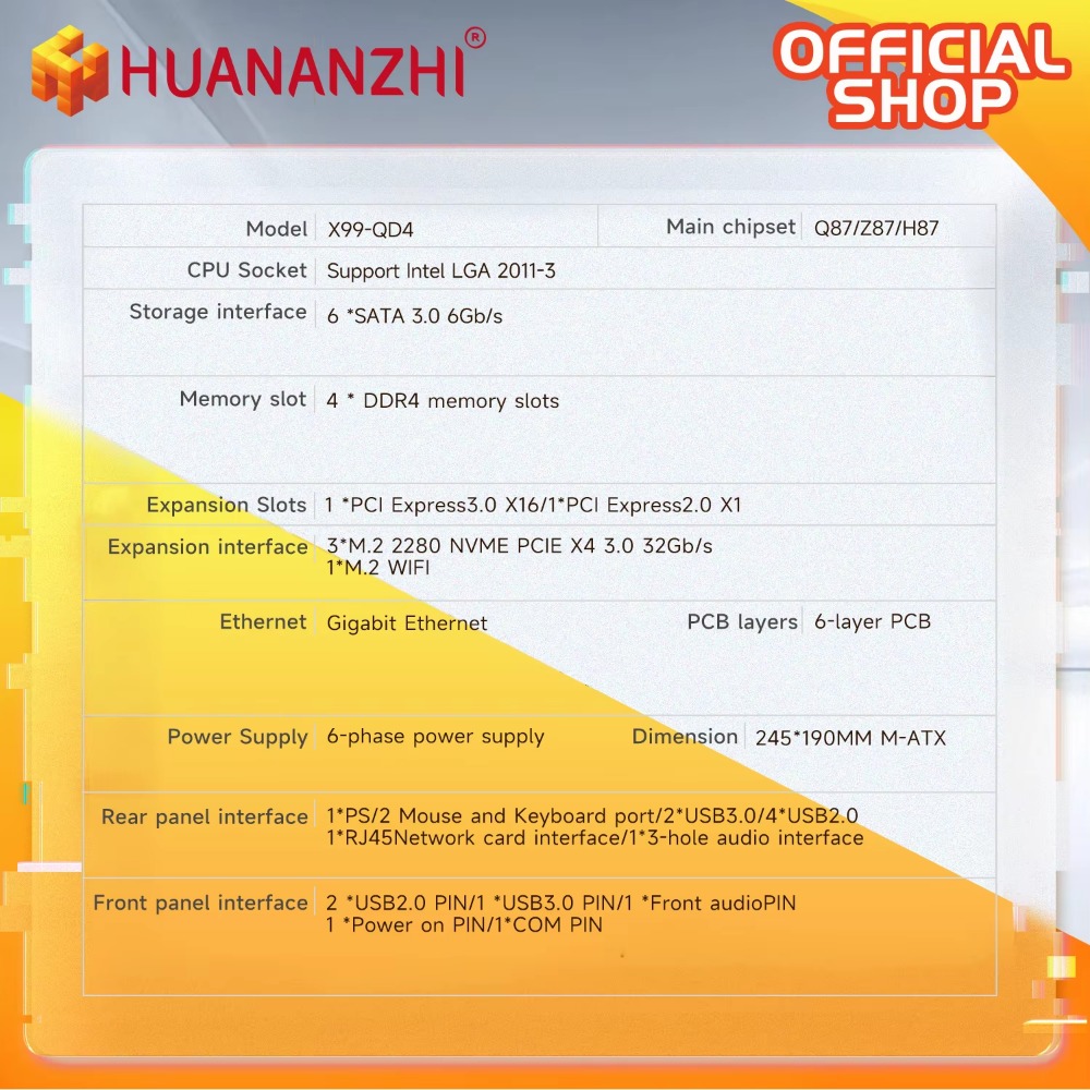 Placa-mãe HUANANZHI X99 QD4 LG - E5 2696 V3 avaliação e preço
