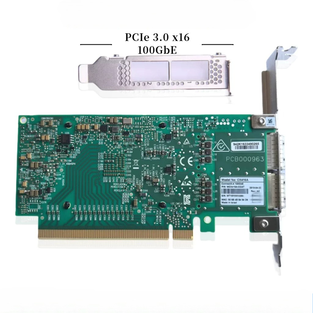 Placa de interface de rede Mel - 100Gbe Qsfp28 Network Card avaliação e preço